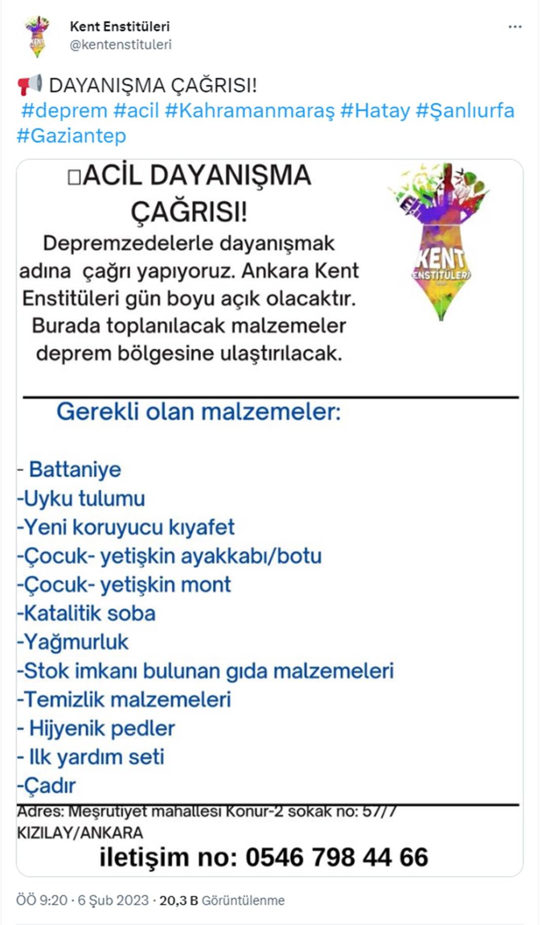 Deprem bölgesine yardım kampanyası başladı! İşte bölgede en çok ihtiyaç duyulan malzemeler ve yardım yapılacak adresler 22
